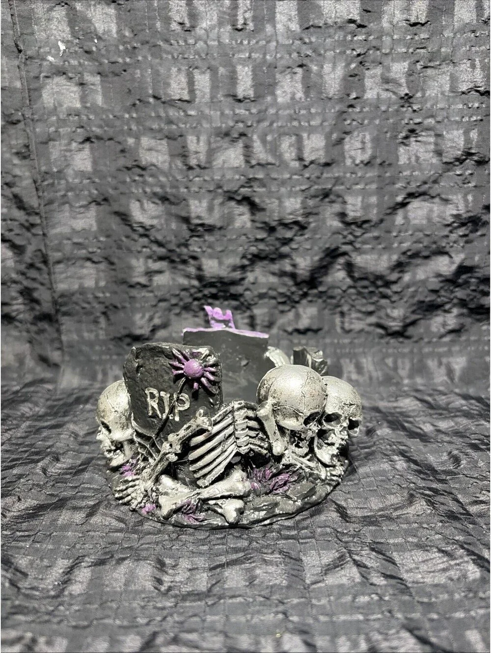 B&BW 3 Wick Candle Holder “ Skeleton Graveyard”